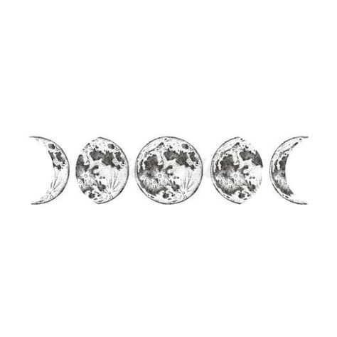 Phase Of The Moon Tattoo, 5 Moon Phases Tattoo, Real Moon Tattoo, Tattoos Of The Moon, Phases Of Moon Tattoo, New Moon Tattoo, Stars And Moon Tattoo, Tattoo Moon Phases, Phases Of The Moon Tattoo