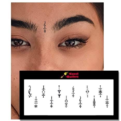 Tattoo Bride, Bindi Designs, Funny Stick Figures, Indian Eyes, Pvc Sheet, Eyeliner Designs, Brides With Tattoos, Color Mixing Chart, Face Painting Easy