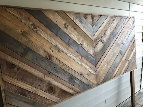 Diy Headboard Wooden, Diy Wood Headboard, Contemporary Headboards, Chevron Headboard, Bar Outdoor, Custom Headboard, Headboard Ideas, Diy Bed Frame, Diy Headboards