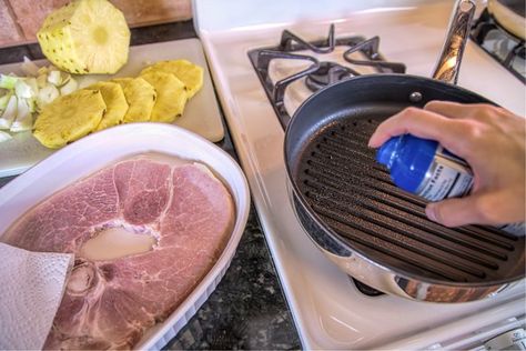 Raw Ham Steak Recipes, Cooking A Ham, Steak On The Stove, Cook A Ham, Steak On Stove, Ham Steak Recipes, Ham Steak, Fresh Ham, Whole Ham