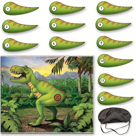 Faster shipping. Better service Dinosaur Party Games, Dinosaur Game, Teenager Party, Dinner Party Games, Pin The Tail, Dinosaur Party Supplies, Dinosaur Games, Dinosaur Themed Birthday Party, Dino Birthday Party