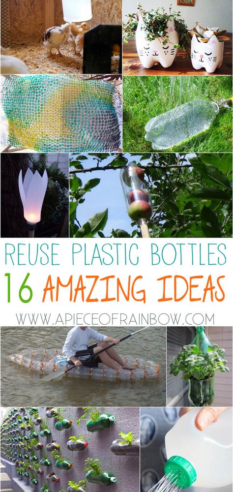 You may never look at plastic bottles the same way again! 16 ingenious ways to reuse plastic bottles to make amazing useful things for our home and garden!  | A Piece Of Rainbow Diy Outdoor Shower Ideas, Garden Crafts For Kids, Upcycle Plastic, Empty Plastic Bottles, Reuse Plastic Bottles, Diy Plastic Bottle, Useful Things, Plastic Bottle Crafts, Have Inspiration