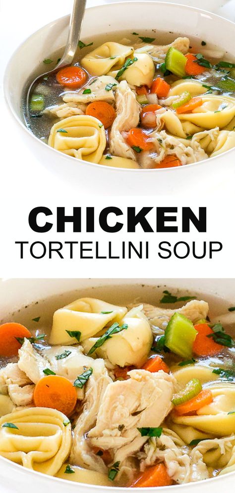 Slow Cooker Chicken Tortellini, Dinner Videos, Chicken Crockpot Recipes Healthy, Chicken Tortellini Soup, Leftover Thanksgiving, Recipe Soup, Chicken Tortellini, Chicken Easy, Fall Dinner Recipes