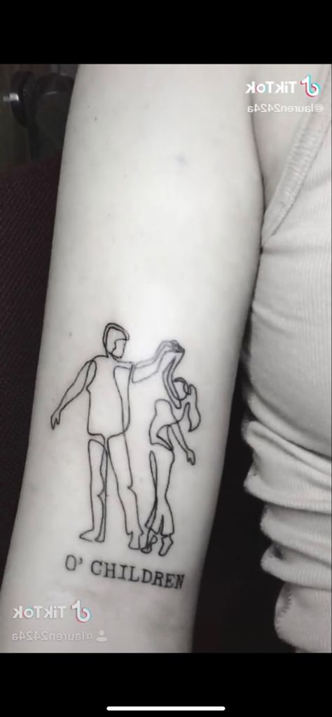 Harry And Hermione Dancing, Hermione Tattoo, Dancing Tattoo, Children Tattoo, Dance Tattoo, Harry Hermione, Harry And Hermione, Tattoos For Kids, Deathly Hallows Tattoo