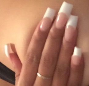 Curved Nails, French Tip Acrylic Nails, French Acrylic Nails, Really Cute Nails, Tip Nails, Spotify Apple, Square Acrylic Nails, Minimalist Nails, Dream Nails