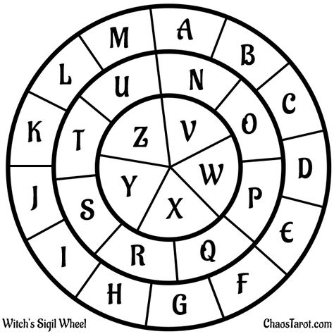 Witch's Sigil Wheel Sigil Love Magic, Ttrpg Puzzles, Sigil Circle, Chaos Magick Sigil, How To Make Sigils, Witches Wheel, Talisman Symbols, Chaos Magick, Magick Symbols