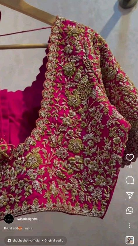 Blouse Heavy Work Design, Full Maggam Work Blouse Designs, Red Blouse Designs Indian Weddings, Heavy Maggam Work Blouse Designs Latest, Latest Bridal Blouse Designs Heavy Work, Gold Blouse Designs, Red Blouse Design, Exclusive Blouse Designs, Maggam Blouses