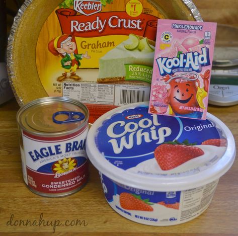 Kool Aid Pie, Kool Aid Pie Recipe, Pie With Cream Cheese, Easy Pies, Grape Kool Aid, Cool Whip Pies, Jello Pie, Lemon Icebox Pie, Icebox Desserts