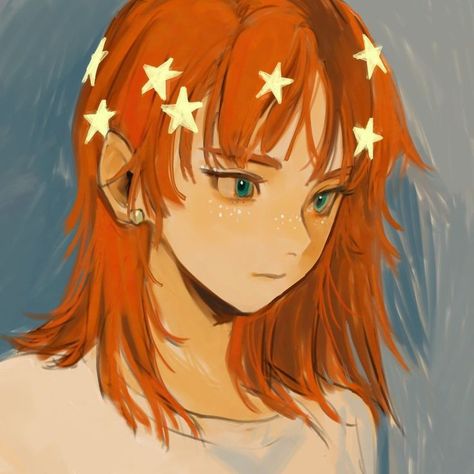 Discord Server, The Artist, Red Hair, On Twitter, Orange, Stars, Twitter, Red, Hair