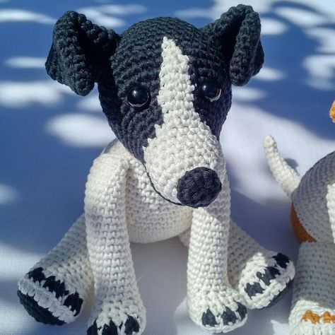 Jack Russell Crochet Pattern, Dog Toy Crochet, Dogs Crochet, Crochet Pet, Jack Russell Dogs, Stuffed Dolls, Toy Crochet, Jack Russel, The Jack