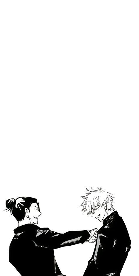 Gojo Home Screen Wallpaper, Satosugu Phone Wallpaper, Gojo X Getou Fanart Wallpaper, Gojo Suguru Wallpaper, Suguru Getou Wallpaper Iphone, Sugusato Wallpaper, Gojo Manga Wallpapers, Jujutsu Kaisen Black And White, Gojo And Getou Wallpapers