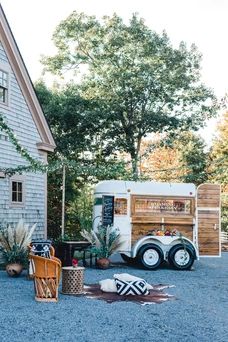 Gallery | Roaming Speakeasy Co Horse Trailer Produce Stand, Produce Trailer, Smoothie Trailer, Trailer Bars, Traveling Bar, Horse Trailer Bar, Converted Horse Trailer, Horse Box Conversion, Horsebox Bar