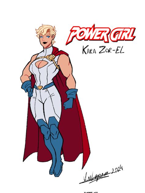 Vin Lopez (FOLLOW ON BLUESKY!) on X: "Before you correct me, I know that Kara Zor-El and Kara Zor-L are different people, but if the prime Earth is a fusion of Earth 1 and 2 I like to imagine that Supergirl becomes Powergirl https://t.co/URYwTsAIyO" / X Supergirl Design, Power Girl Costume, Fan Art Dc, Power Girl Dc, Superhero Oc, Super Family, Superman Family, Dc Multiverse, Super Man