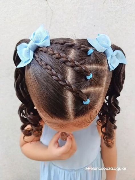 Baby Girl Hairstyles Curly, Easy Toddler Hairstyles, Cute Toddler Hairstyles, Girly Hairstyles, Easy Little Girl Hairstyles, Girl Hair Dos, Girls Hairstyles Easy, Lil Girl Hairstyles, Kids Curly Hairstyles