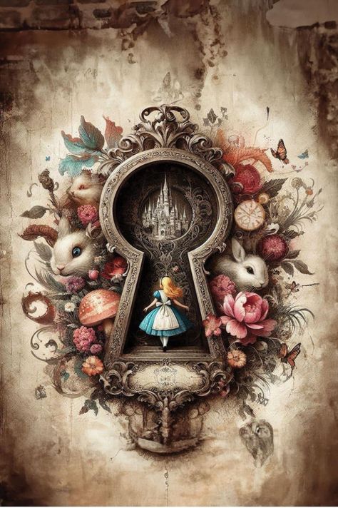 Alice In Wonderland Looking Glass Mirror, Wonderland Wall Art, Alice In Wonderland Screensaver, Evil Alice In Wonderland Tattoo, Dnd Alice In Wonderland, Dark Alice In Wonderland Aesthetic, Alice In Wonderland Background, Alice In Wonderland Pictures, Alice In Wonderland Artwork