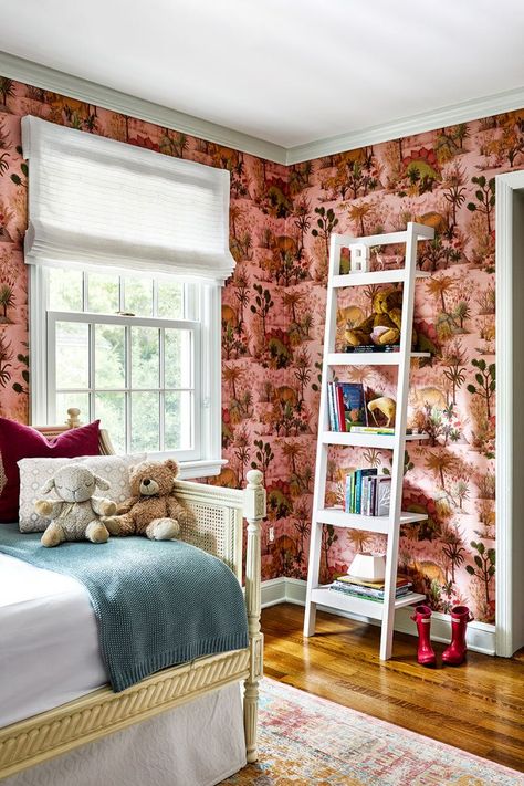 House Of Hackney Wallpaper, Wallpaper Room, Dinosaur Bedroom, House Of Hackney, Inspiration Pics, British Interior, Dinosaur Wallpaper, Wallpaper Floral, Colored Ceiling