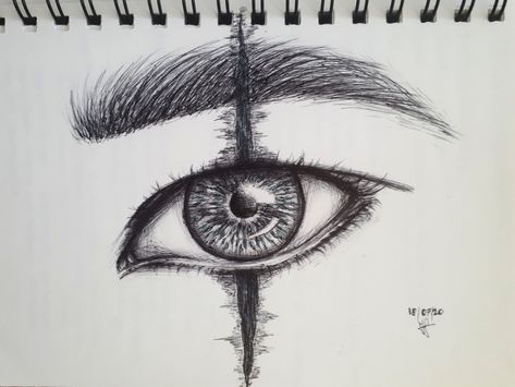 Scar Eye Tattoo, Scar Drawing Reference Pencil, Scar On Eye Tattoo, Suga Eyes Drawing, Scar On Eye Drawing, Scar On Face Sketch, Agust D Scar, Suga Daechwita Drawing, Scar Eye Drawing