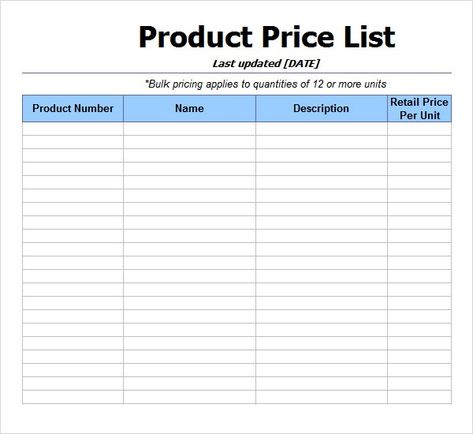 10+ Price List Templates | Word, Excel & PDF Templates Business Binders, Price List Design, Business Printables, Small Business Accounting, Price List Template, Small Business Plan, List Design, Planner Tips, Small Business Success