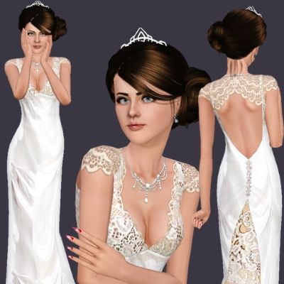 Delicate Lace Gown by fairygirl8000 - The Exchange - Community - The Sims 3 Sims 3 Wedding Dress, Sims 3 Exchange, Sims 3 Cc Shoes, Sims 3 Wedding, Sims3 Cc, Sims 3 Cc Clothes, Sims 3 Cc, Sims 3 Mods, Sims Ideas