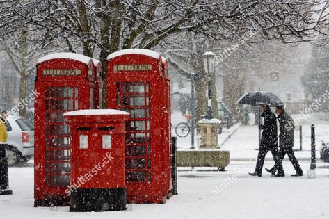 Cheltenham Gloucestershire England ... London Snow, Red Phone Booth, London In December, Timmy Turner, England Aesthetic, Red Telephone, London Aesthetic, London Christmas, Edinburgh Castle