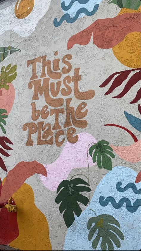 Bus Mural, Basement Mural, Church Mural, Floral Murals, Backyard Cafe, Exterior Murals, Beach Wall Murals, Restaurant Design Inspiration, Floral Mural