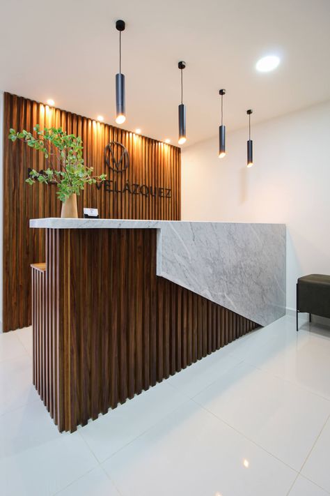 Hotel Reception Interior Design, Office Reception Ideas, Modern Office Reception Design, Reception Design Interior, Lobby Area Design, Reception Office Design, Receptionist Area, Receptionist Design, Modern Reception Desk Design