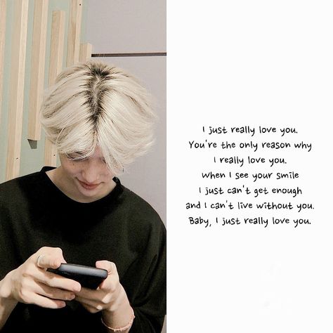 Skz Felix Quotes, Felix Quotes, Korean Vibes, Wallpaper Skz, Cant Live Without You, Kpop Album, When I See You, I Really Love You, Really Love You