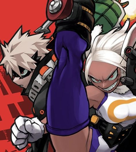 X Mirko Bakugou, Mirko And Bakugou, Mha Art, Koi Art, Bakugo Katsuki, Hero Academia Characters, My Hero, I Love It, Art Videos