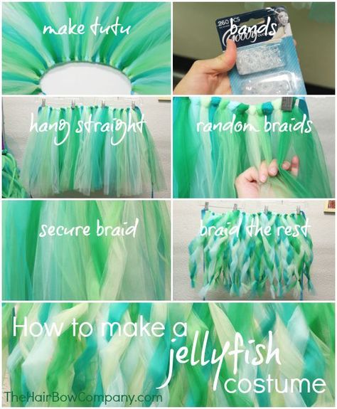 Lots of kids want to be animals for Halloween. We've seen cats, bunnies, and puppies... but have you ever seen a jellyfish?! Fantasy Skirt, Under The Sea Costumes, Sea Creature Costume, Carnaval Make-up, Fantasy Crafts, Sea Costume, Diy Jellyfish, Jellyfish Costume, Diy Tutus