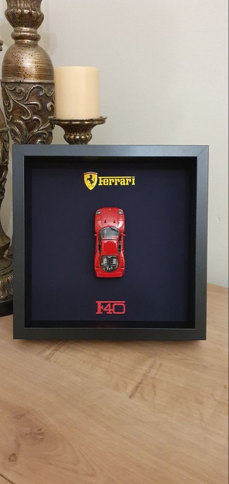 Ferrari Gifts Ideas, F1 Room Decor, Hot Wheels Diy, Ceramic Monsters, Cool Bedrooms For Boys, Souvenir Display, Hypebeast Room, Garage Furniture, Lego Wall