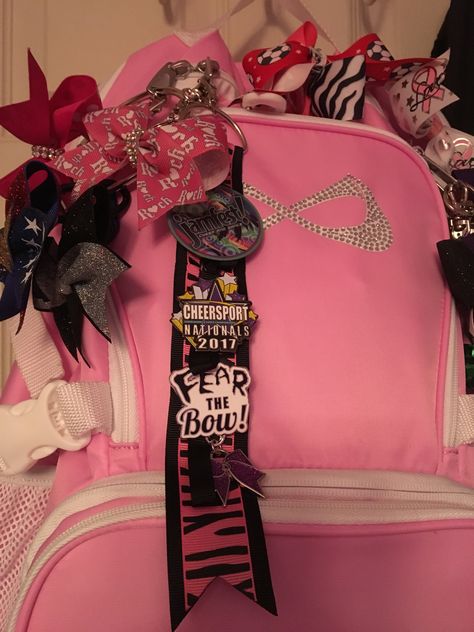 How good does our Bag Bow Holder look on the #nfinity #princess backpack? <3 <3 #cheerleader #cheerleaders #cheerleading #cheer #cheerprincess #cheerstaraustralia #pink #sparkle #bling #bagaccessories #bagaccessory #cheerbows #bows #hairaccessories Cheerleading Backpacks, Nfinity Cheer, Cheerleading Accessories, Cheer Games, Cheerleading Bags, Cheer Backpack, Cheer Team Pictures, Kids Cheering, Cheer Captain