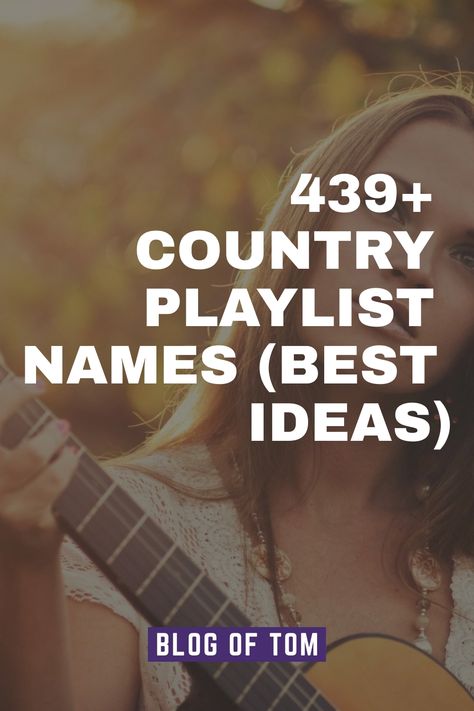 Check out 439+ of the BEST country playlist names to help you brainstorm and find the perfect title for your music collection. Cute Country Playlist Names, Country Music Playlist Names, Country Playlist Names Ideas, Happy Playlist Names, Country Playlist Names, Country Music Playlist, Festival Names, Country Rap, Country Playlist