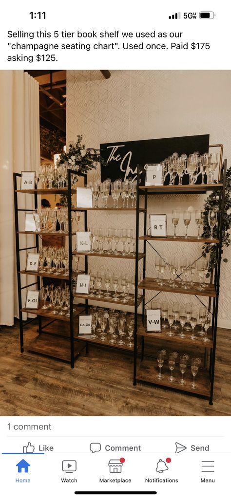 Bookcase Wedding Seating Chart, Take A Drink And Find Your Seat, Bookshelf Seating Chart, White Shelving Unit, Find Your Seat, Mini Wine Bottles, Decor Event, Wall Seating, Wedding 2024