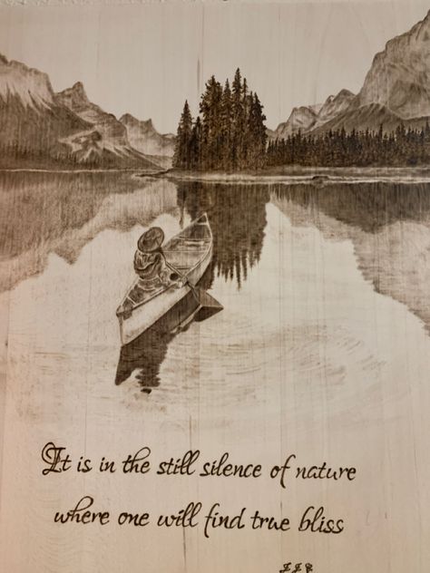 Pyrography Landscape, Natural Crafts, Ocean Scenes, Wood Burning Art, Digital Art Anime, Nature Crafts, Art Anime, Pyrography, Wood Burning