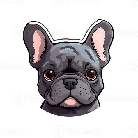 French Bulldog Emoji, French Bulldog Art Illustrations, Frenchie Cartoon, French Bulldog Illustration, Cute French Bulldog Puppy, French Bulldog Cartoon, Frenchie Pug, French Bulldog Drawing, Bulldog Clipart