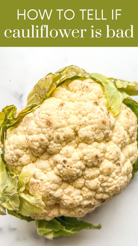 It's important to know how to tell if cauliflower has gone bad and if it should be discarded. Not all spots on a cauliflower mean it's unsafe to eat, so we'll tell you how to know the difference! How To Clean Cauliflower, How To Blanch Cauliflower, Boil Cauliflower, How To Cook Cauliflower, Food Prep Storage, Storing Vegetables, Raw Cauliflower, Head Of Cauliflower, Cooking Guide