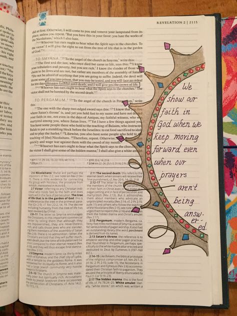 Revelation 2:10 bible journaling Crown of Life Bible Journaling Revelation, Revelation Bible Journaling, Legacy Bible, Bible Decorating, Journal Scripture, Kjv Study Bible, Beautiful Word Bible, Crown Of Life, Bible Drawings