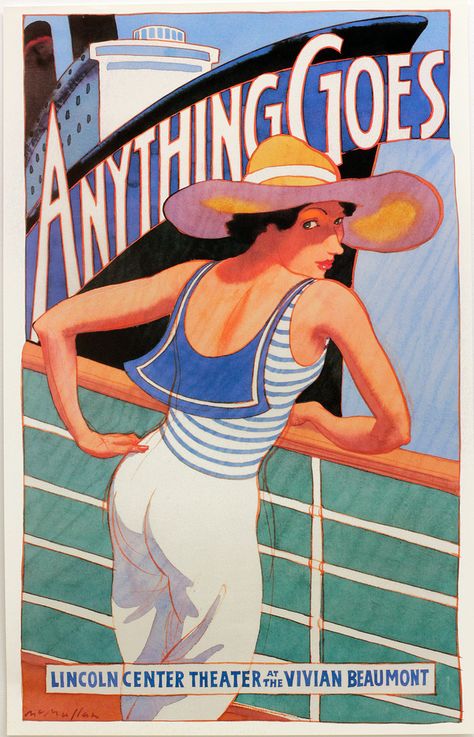 Anything Goes Poster ~ James McMullan | by Art of the poster Broadway Poster, Broadway Posters, Patti Lupone, Play Poster, Broadway Plays, Classic Movie Posters, Theatre Poster, Lincoln Center, Royal Ballet