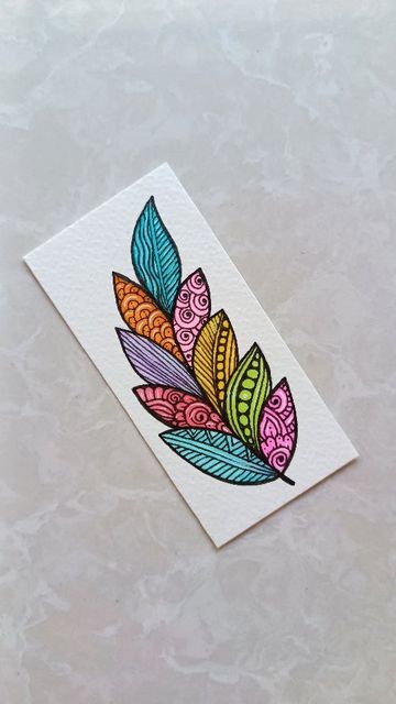 Pattern Art Ideas, Cute Designs For Projects, Colourful Zentangle Art, Fun Art Ideas, Colored Zentangle, Zentangle Color, Drawing Colourful, Pen Art Doodle, December Art