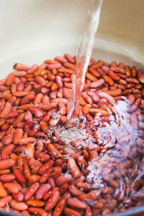 Cajun Beans, New Orleans Red Beans, Beans Crockpot, Red Bean And Rice Recipe, Slow Roasted Pork Shoulder, Rice Sides, Red Beans Recipe, Red Beans And Rice Recipe, Red Beans N Rice Recipe