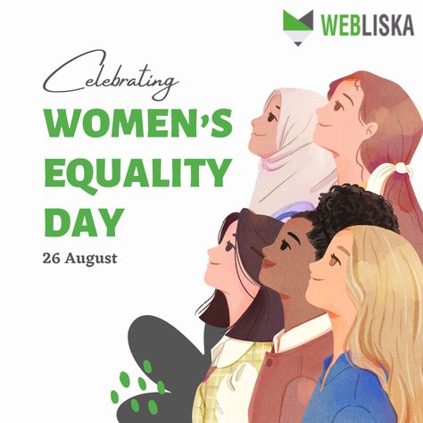 Happy Women’s Equality Day! Today we celebrate the progress made towards gender equality and recognize the work that still needs to be done. Let s continue to fight for equal rights and opportunities for women around the world. #WomensEqualityDay #GenderEquality #EqualOpportunities #EmpowerWomen #EqualityForAll #Feminism #WomenEmpowerment #WomenRights #WomenLeaders #WomenInBusiness #WomenInSTEM #WomenInPolitics #Webliska Everyone Is Equal, Womens Equality, Women Around The World, Gender Equality, Women Leaders, Equal Rights, Creative Ads, Happy Women, Creative Photos