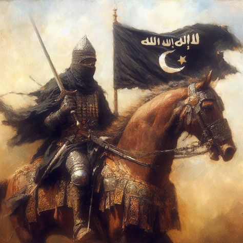 Islam Aesthetic, Arabian Knights, Old Warrior, National Clothes, Arab Men, Islamic Artwork, Islamic Paintings, Anime Warrior, Girls Cartoon Art