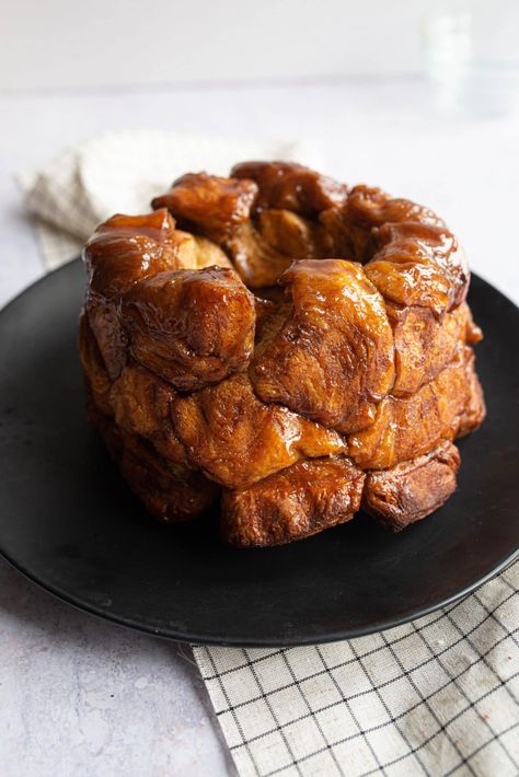 Easy Monkey Bread - Happy Homeschool Nest Make Ahead Monkey Bread, Monkey Bread With Icing, Monkey Bread Glaze, Paleo Monkey Bread, Overnight Monkey Bread Rhodes, Mini Monkey Bread, Easy Monkey Bread, Mini Monkey, Bundt Pans