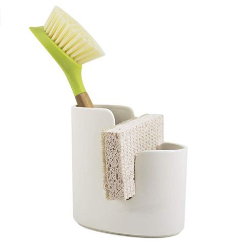 Farmhouse Elegant, Ceramic Sponge Holder, Sponge Organizer, Sponge Holder Kitchen, Popular Kitchen Designs, Wand Holder, Kitchen Caddy, Kitchen Sink Caddy, Sink Sponge Holder