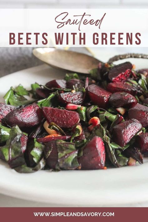 Learn how to sauté beets to perfection with this easy guide. Combining the earthy sweetness of beets with the mild bitterness of their greens, this dish is both healthy and tasty. Follow the step-by-step instructions to get the best texture and flavor out of your beets. Impress your family with this delicious side dish that pairs well with almost any meal. Click to discover the secrets to perfectly sauté Beet Greens Recipe, Beet Green Recipes, How To Boil Beets, Beets Recipe, Fresh Beets, Beet Recipes, Beet Greens, Easy Side Dish, Dinner Side Dishes