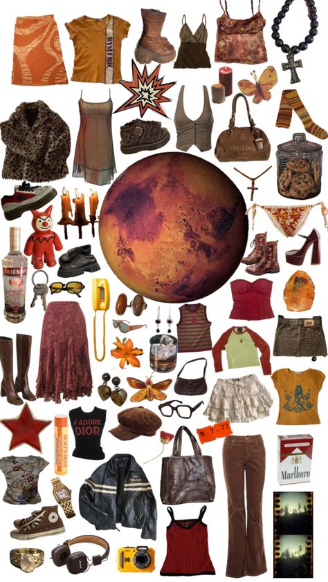 mars Planet Inspired Outfits, Olivia Outfits, Mars Candy, Mars Planet, Hippie Outfits, Fashion Aesthetic, Create Collage, Creative Play, Color Palettes