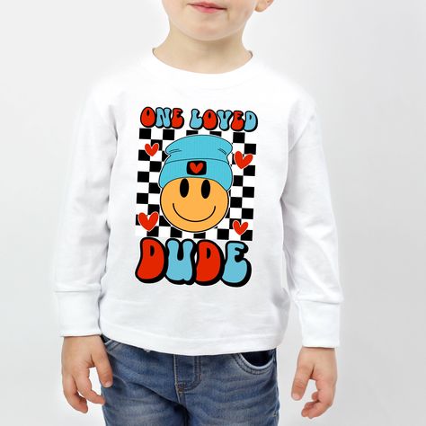 Valentine’s Day Shirts For Boys, Boys Valentine Shirts, Baby Boy Valentines, Boys Valentines Outfit, Smiley Shirt, Boy Valentines, Checkered Background, Outfit Retro, Baby Birthday Gifts