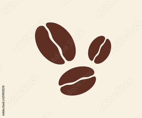 Stock Image: Coffee beans icon. Vector illustration Coffee Bean Graphic, Coffee Bean Illustration, Coffee Beans Illustration, Coffee Bean Logo, Coffee Shop Logo Design, Coffee Shop Logo, Easy Coffee, Shop Logo Design, Coffee Logo