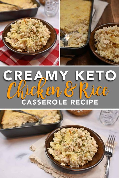 Keto Chicken Rice Casserole, Keto Chicken Broccoli Rice Casserole, Keto Chicken And Rice, Antifungal Diet, Low Carb Creamy Chicken, Creamy Chicken And Rice Casserole, Chicken Rice Casserole Recipes, Low Carb Christmas Recipes, Casserole Low Carb