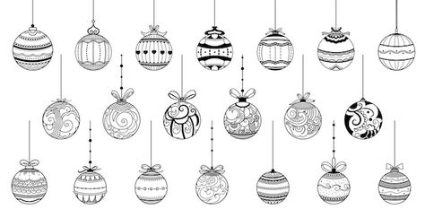 Free vector line style christmas bauble ... | Free Vector #Freepik #freevector #christmas-bauble #christmas-ornament #christmas-ball #bauble Elements Design, Line Art Vector, Vector Line, Christmas Drawing, Christmas Bauble, Ball Ornaments, Christmas Inspiration, Christmas Balls, Christmas Baubles